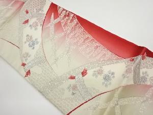 牡丹・菊に光悦垣模様織出し袋帯